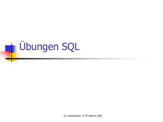 Übungen SQL