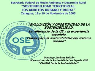 “EVALUACIÓN Y OPORTUNIDAD DE LA SOSTENIBILIDAD.