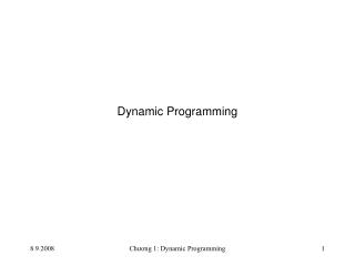 Dynamic Programming