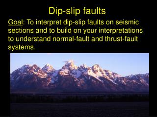 Dip-slip faults