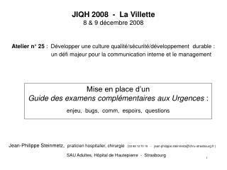 JIQH 2008 - La Villette 8 &amp; 9 décembre 2008