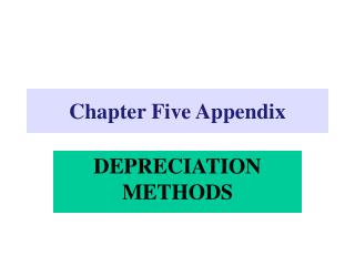 Chapter Five Appendix