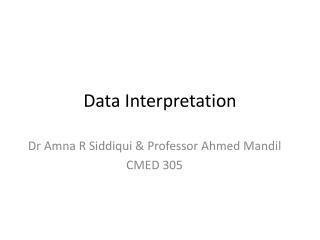 Data Interpretation