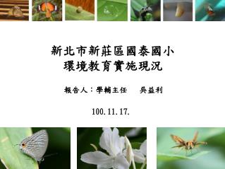 新北市新莊區國泰國小 環境教育實施現況 報告人：學輔主任 吳益利 100.11.17.