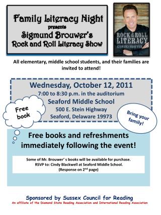 Family Literacy Night presents Sigmund Brouwer’s Rock and Roll Literacy Show