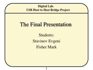 The Final Presentation