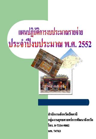 แผนปฏิบัติการงบประมาณรายจ่าย