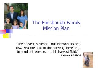 The Flinsbaugh Family Mission Plan