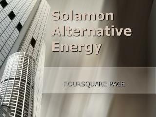 Solamon Alternative Energy - Foursquare Page