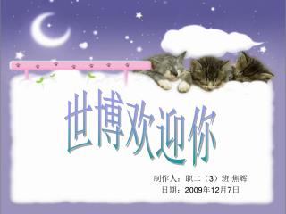 制作人：职二（ 3 ）班 焦辉 日期： 2009 年 12 月 7 日