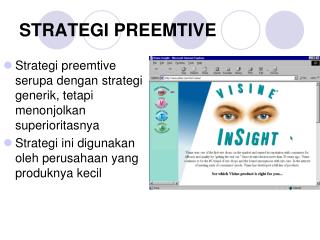 STRATEGI PREEMTIVE