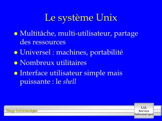 Le système Unix
