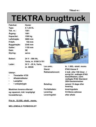 TEKTRA brugttruck