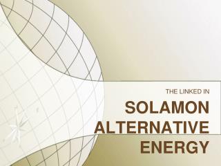 SOLAMON ALTERNATIVE ENERGY - Linked In