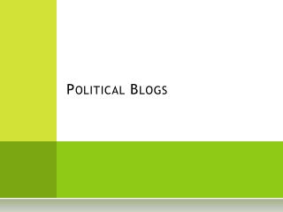 Political Blogs