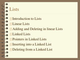 Lists