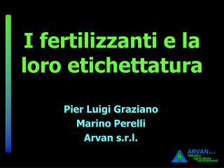 I fertilizzanti e la loro etichettatura