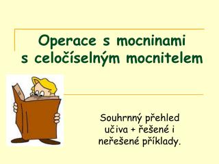 Operace s mocninami s celočíselným mocnitelem