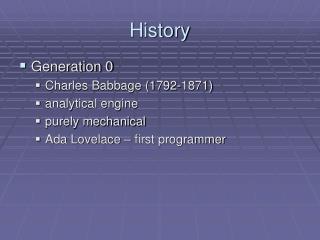 History