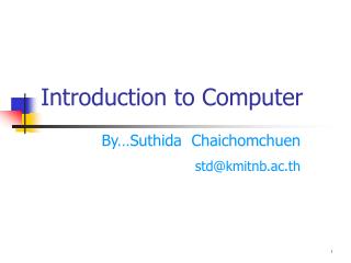 Introduction to Computer