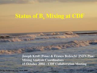 Status of B s Mixing at CDF