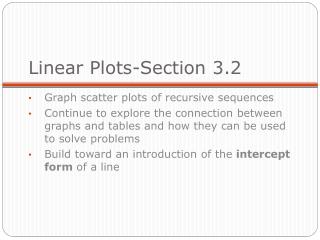 Linear Plots-Section 3.2