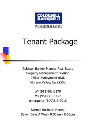 Tenant Package