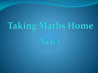 Taking Maths Home