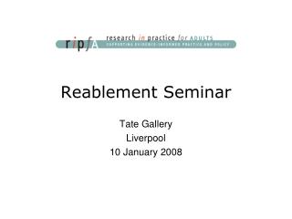 Reablement Seminar