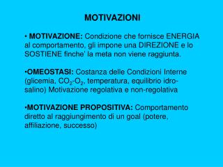 MOTIVAZIONI