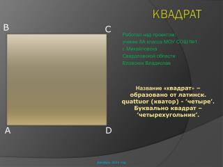 Работал над проектом : ученик 8А класса МОУ СОШ №1 г. Михайловска Свердловской области