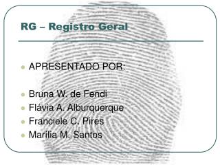 RG – Registro Geral