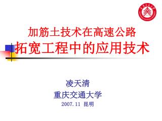 加筋土技术在高速公路 拓宽工程中的应用技术