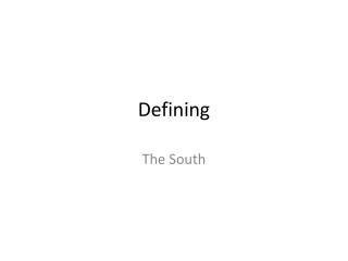 Defining