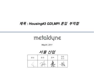 제목 : Housing#3 GDI,MPI 혼입 부적합