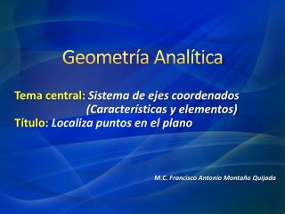 Geometría Analítica