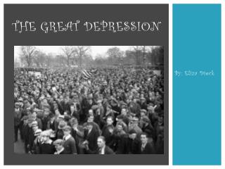 The great Depression