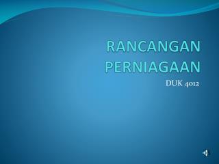 RANCANGAN PERNIAGAAN