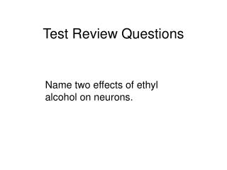 Test Review Questions