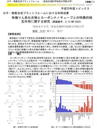 分子・物質合成プラットフォーム　 （奈良 先端科学技術大学院 大学）