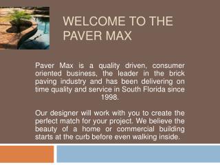 Welcome to paver max