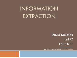 Information Extraction