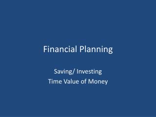 Financial Planning