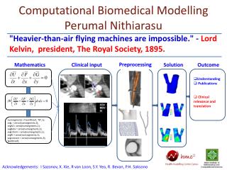 Computational Biomedical Modelling Perumal Nithiarasu