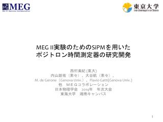 MEG II 実験のための SiPM を 用いた ポジトロン 時間測定器の研究 開発
