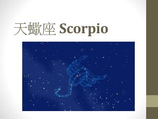 天蠍座 Scorpio
