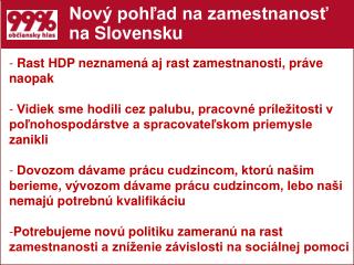 Rast HDP neznamená aj rast zamestnanosti, práve naopak