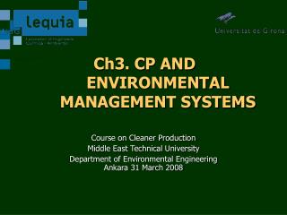 Ch3. CP AND ENVIRONMENTAL MANAGEMENT SYSTEMS