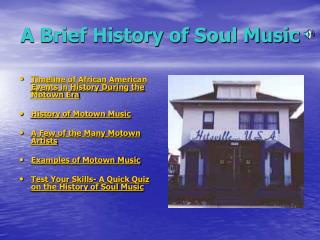 A Brief History of Soul Music