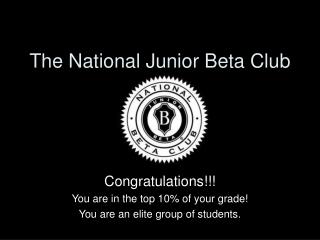 The National Junior Beta Club